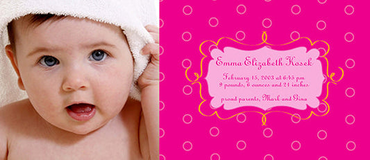 Pink Delight Birth Announcements