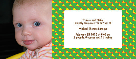 Funky Squiggle Birth Announcements