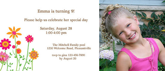 Growing Garden Birthday Invitation