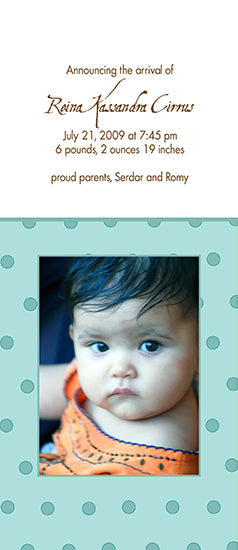 Teal Me Birth Announcements