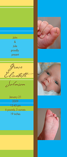 Cool Stripes Birth Announcements
