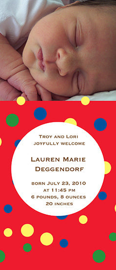 Prima Dots Birth Announcements