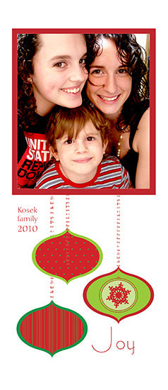 Joy Ornaments Holiday Cards