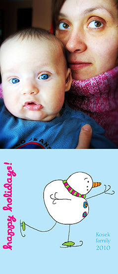 Speedy Snowman Holiday Cards