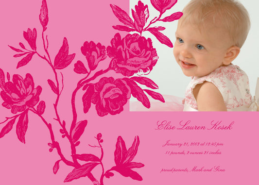 Blossom Up Birth Announcements