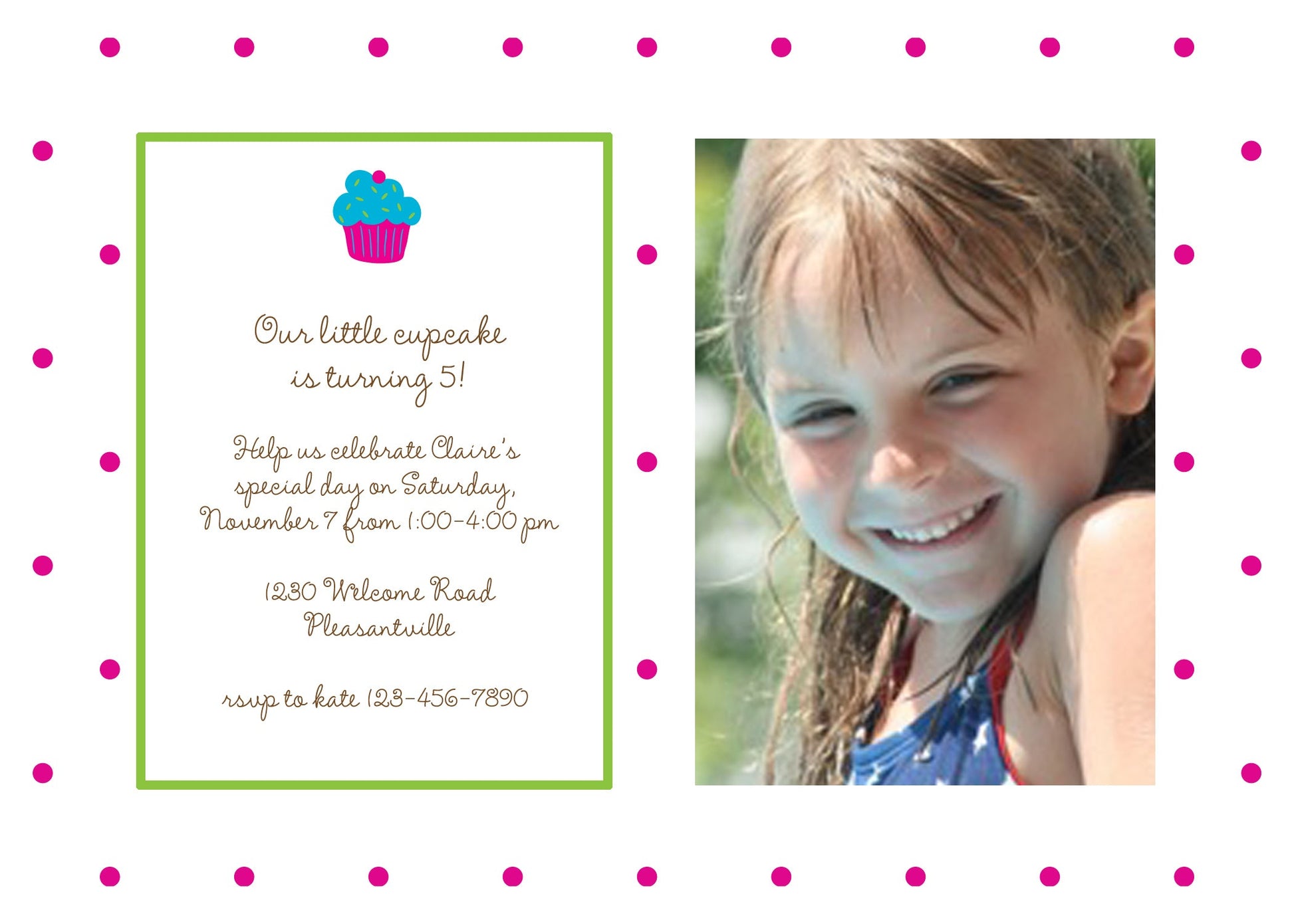 Cool Cupcake Birthday Invitation