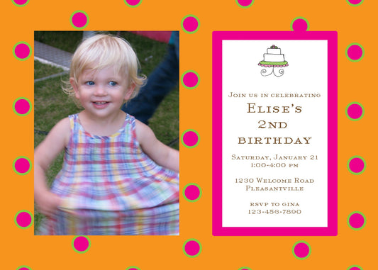 Let Them Eat Cake Birthday Announcements