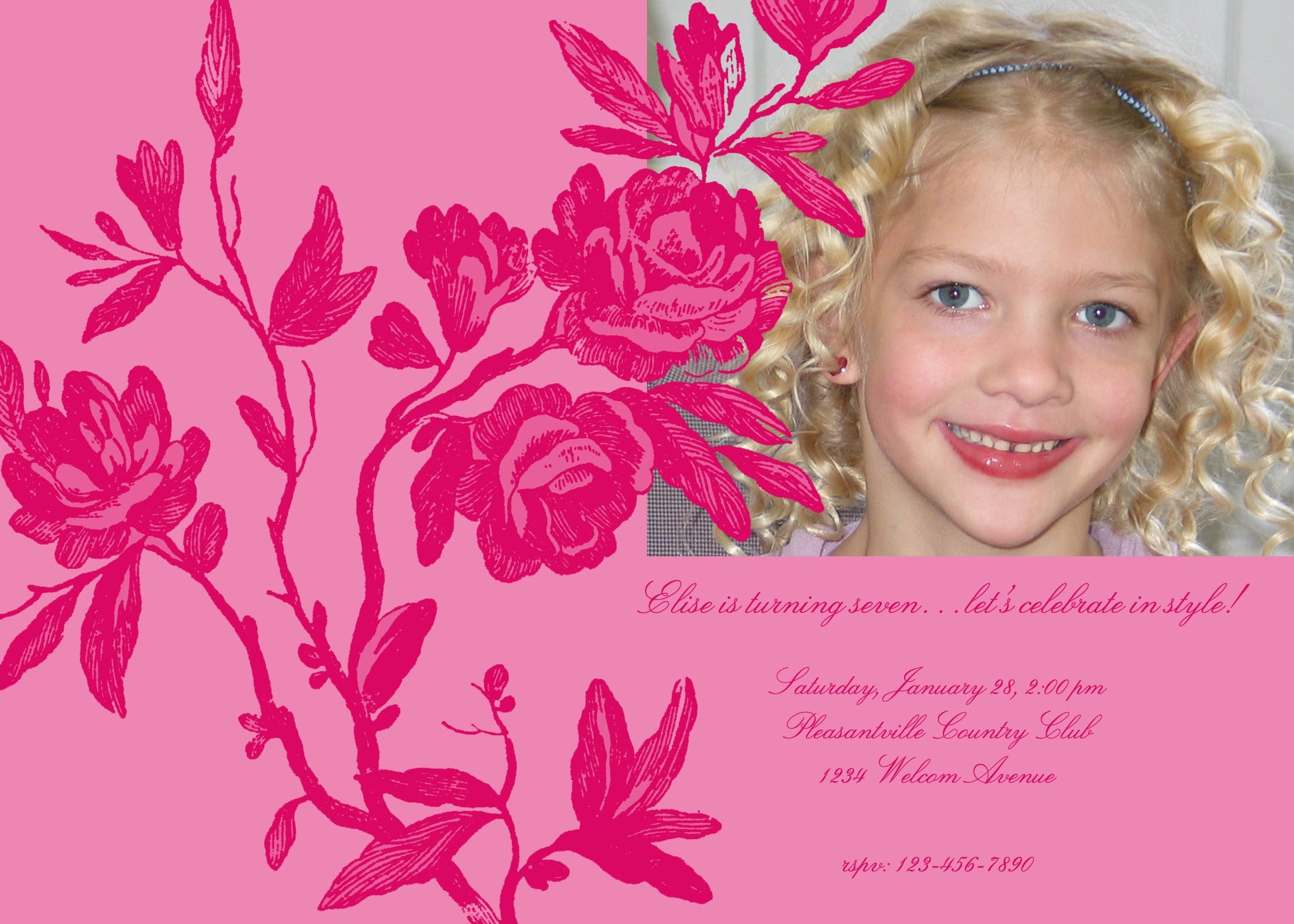 Pink Crush Birthday Invitation