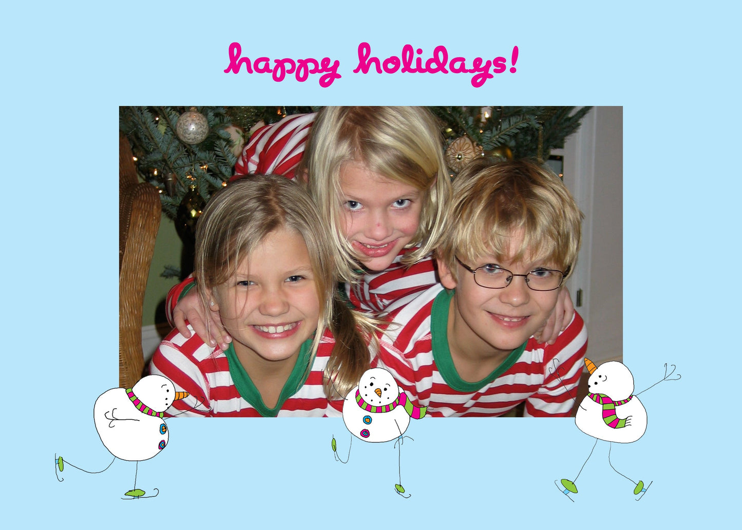 Skating Snowmen Holiday Cards