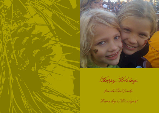 Pinecone Greetings Holiday Cards