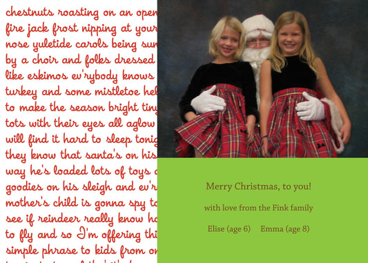 Christmas Song Greetings Holiday Cards