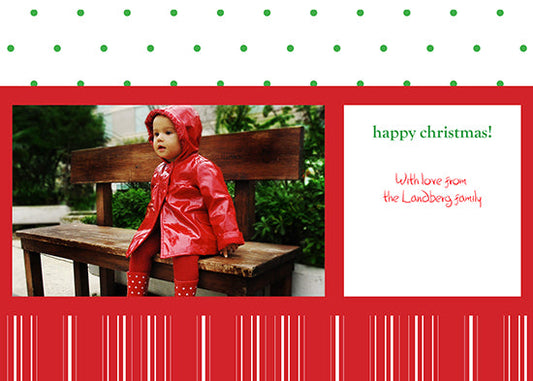 Red Happy Christmas Holiday Cards