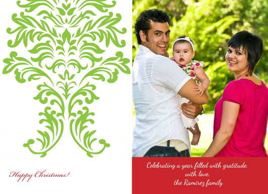 Baroque Happy Christmas Holiday Cards