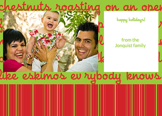 Christmas Song in Red Holiday Cards