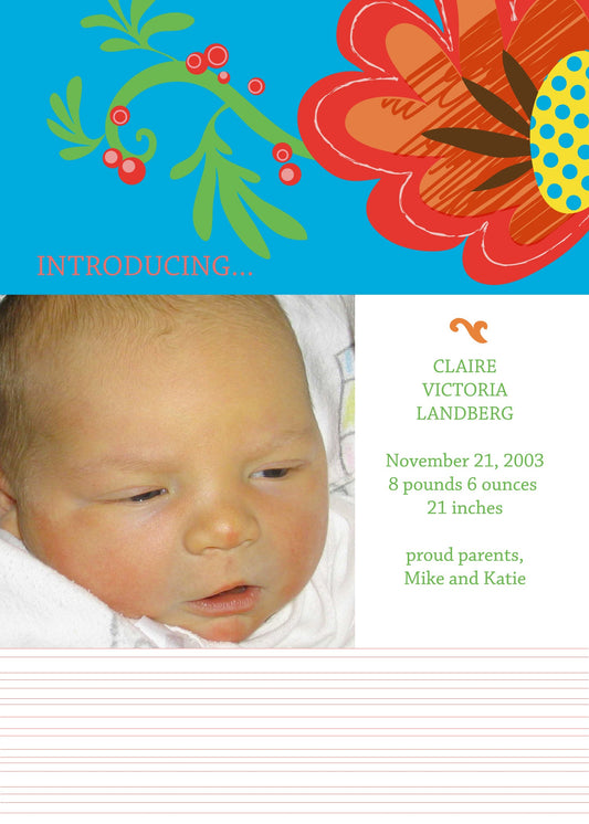 Popular Poppy Birth Announcements