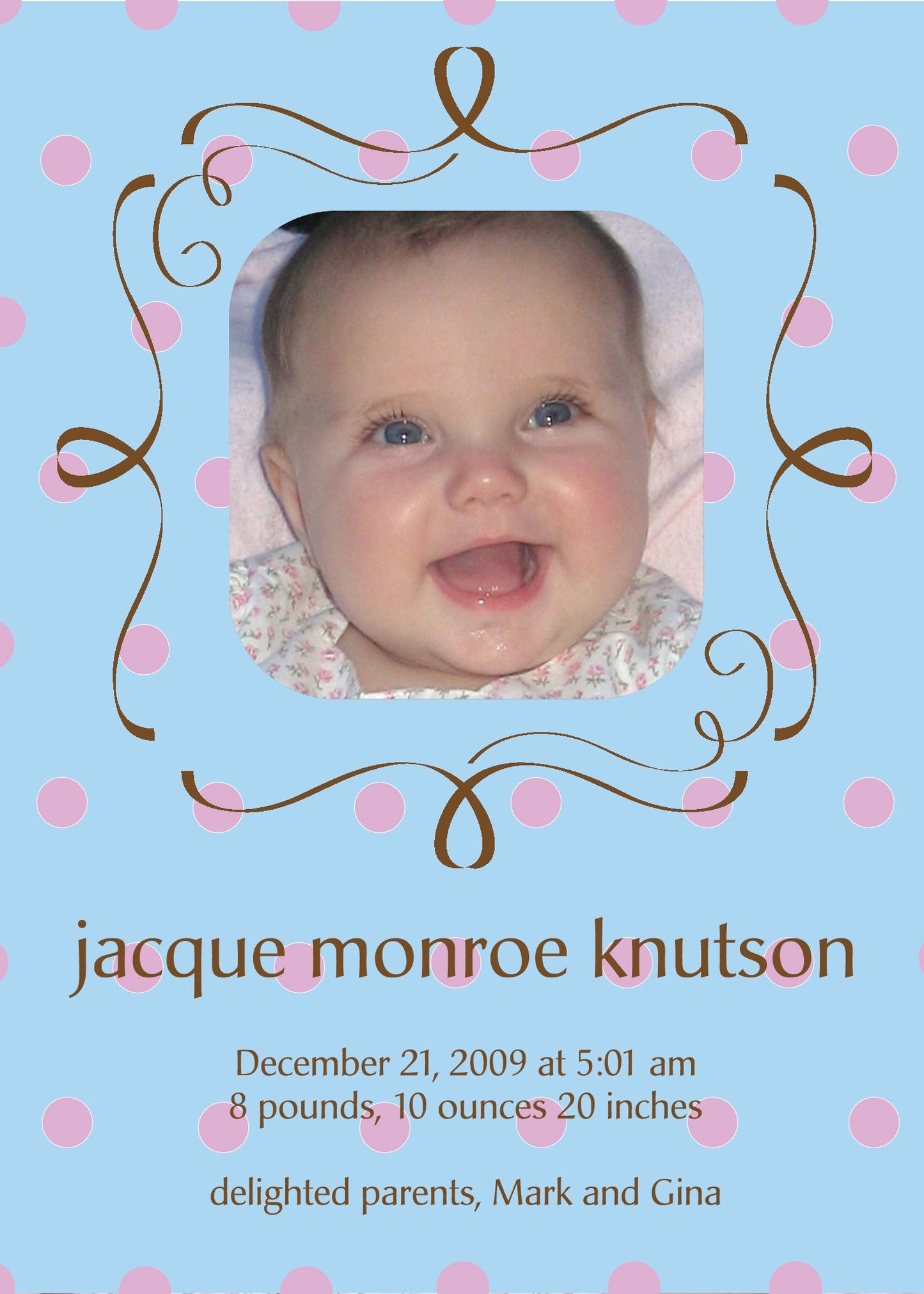 Live for Lavender Birth Announcements