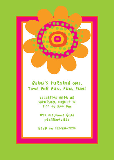 Green Frame Birthday Invitation