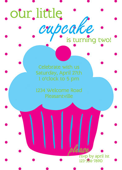 Take the Cupcake Birthday Invitation