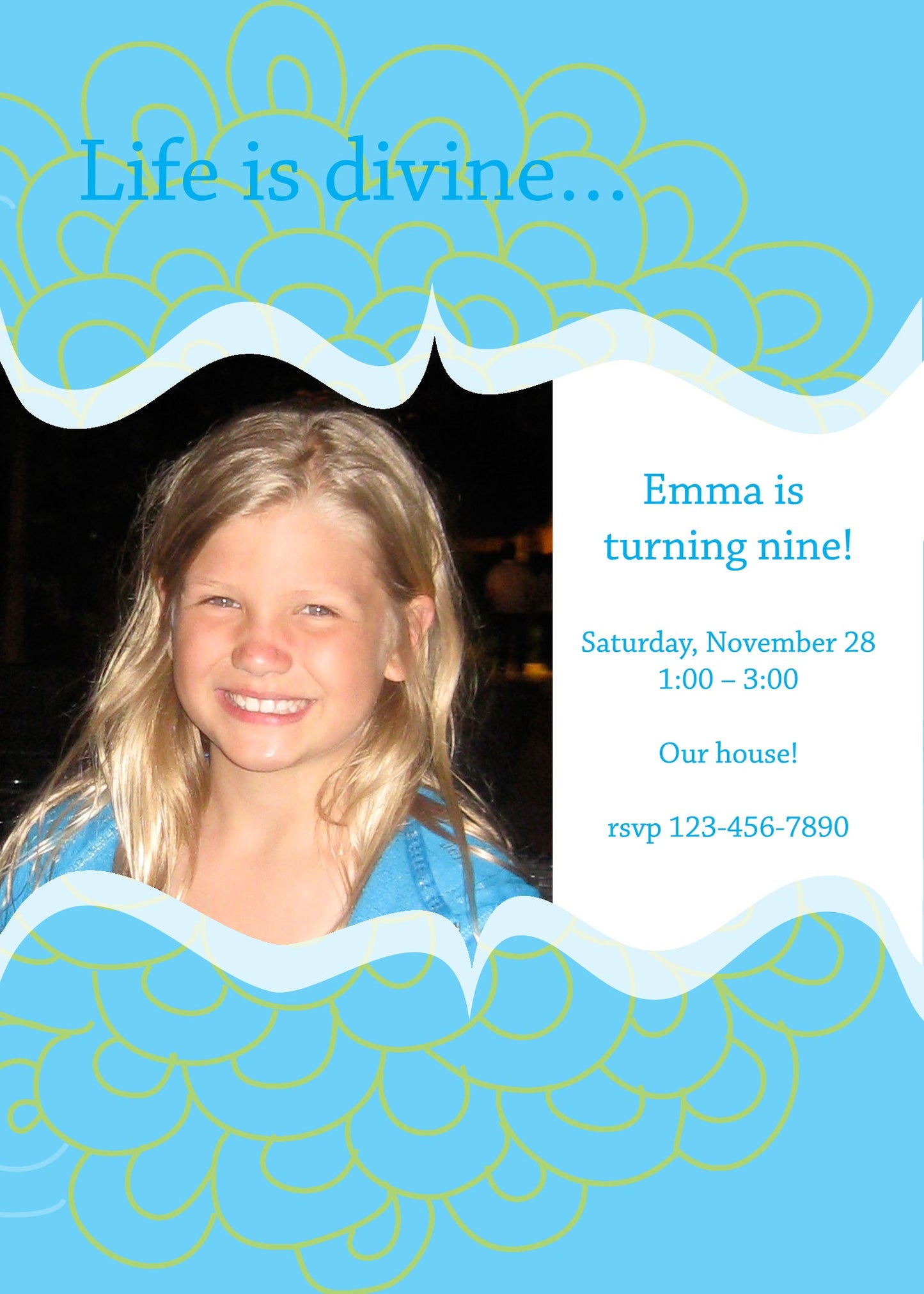 Life is Divine Birthday Invitation