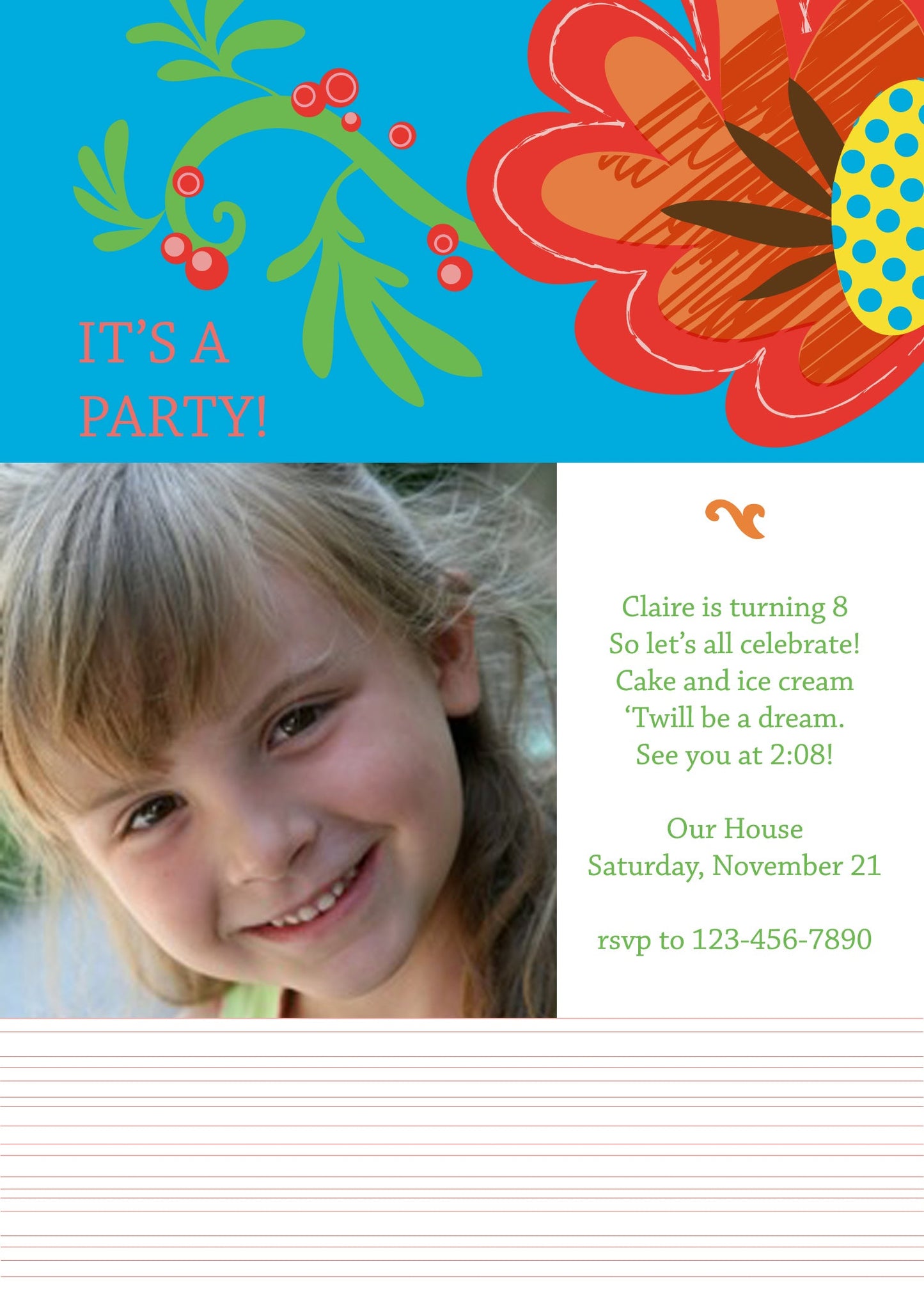 Poppies! Birthday Invitation