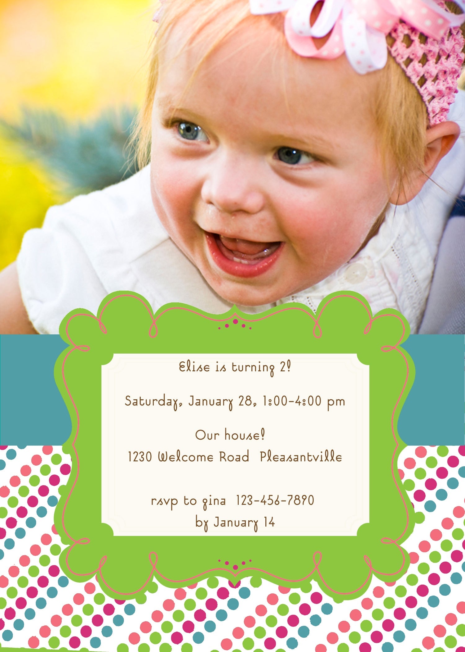 Electrifying Dot to Dot Birthday Invitation