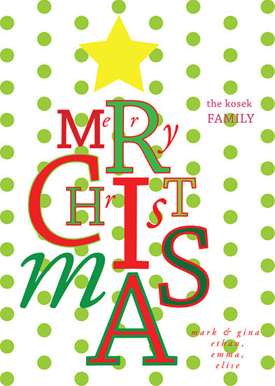 Merry Christmas Tree Holiday Cards