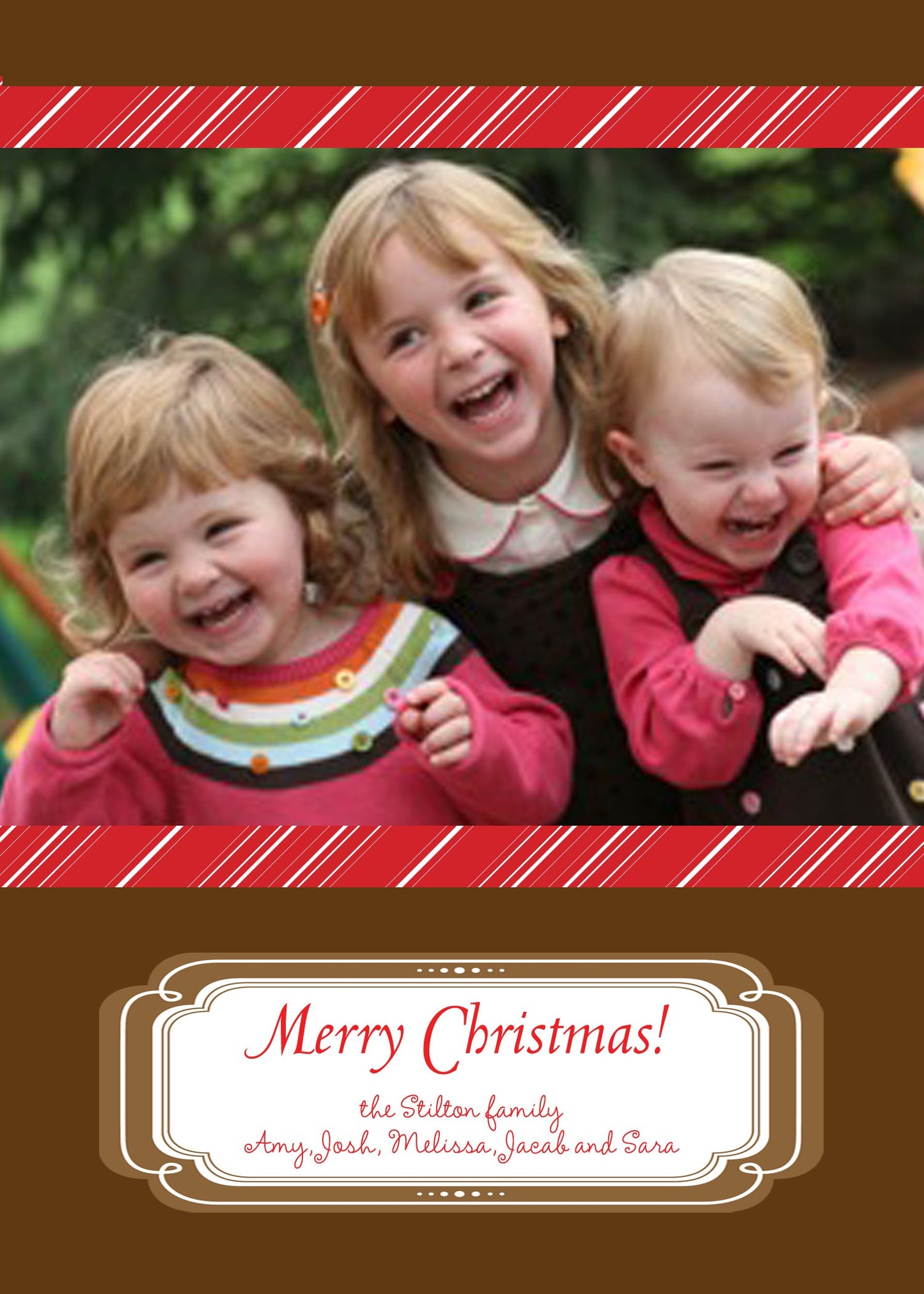 Merry Christmas Label Holiday Cards