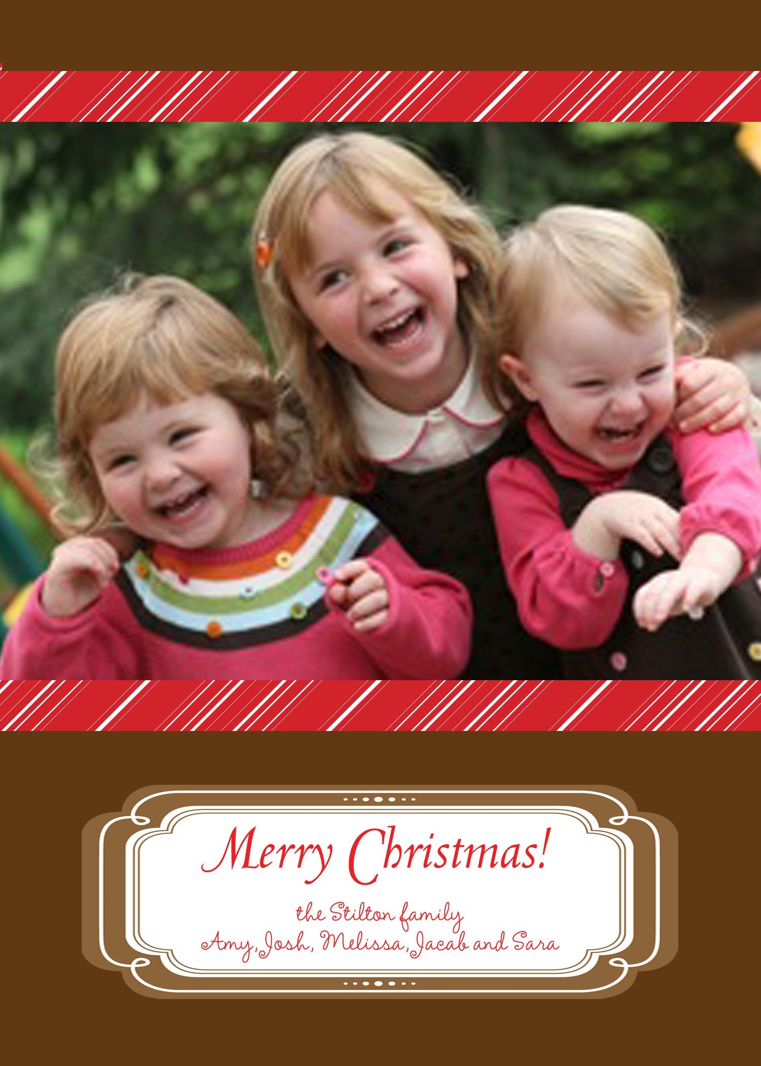 Merry Christmas Label Holiday Cards