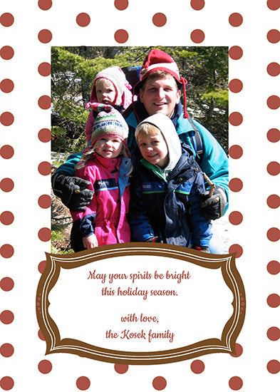 Polka Dot Christmas Holiday Cards
