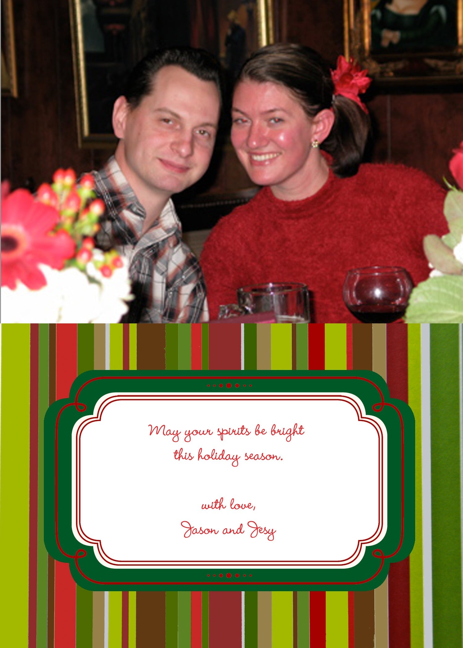 Traditional Stripes Holiday Cards