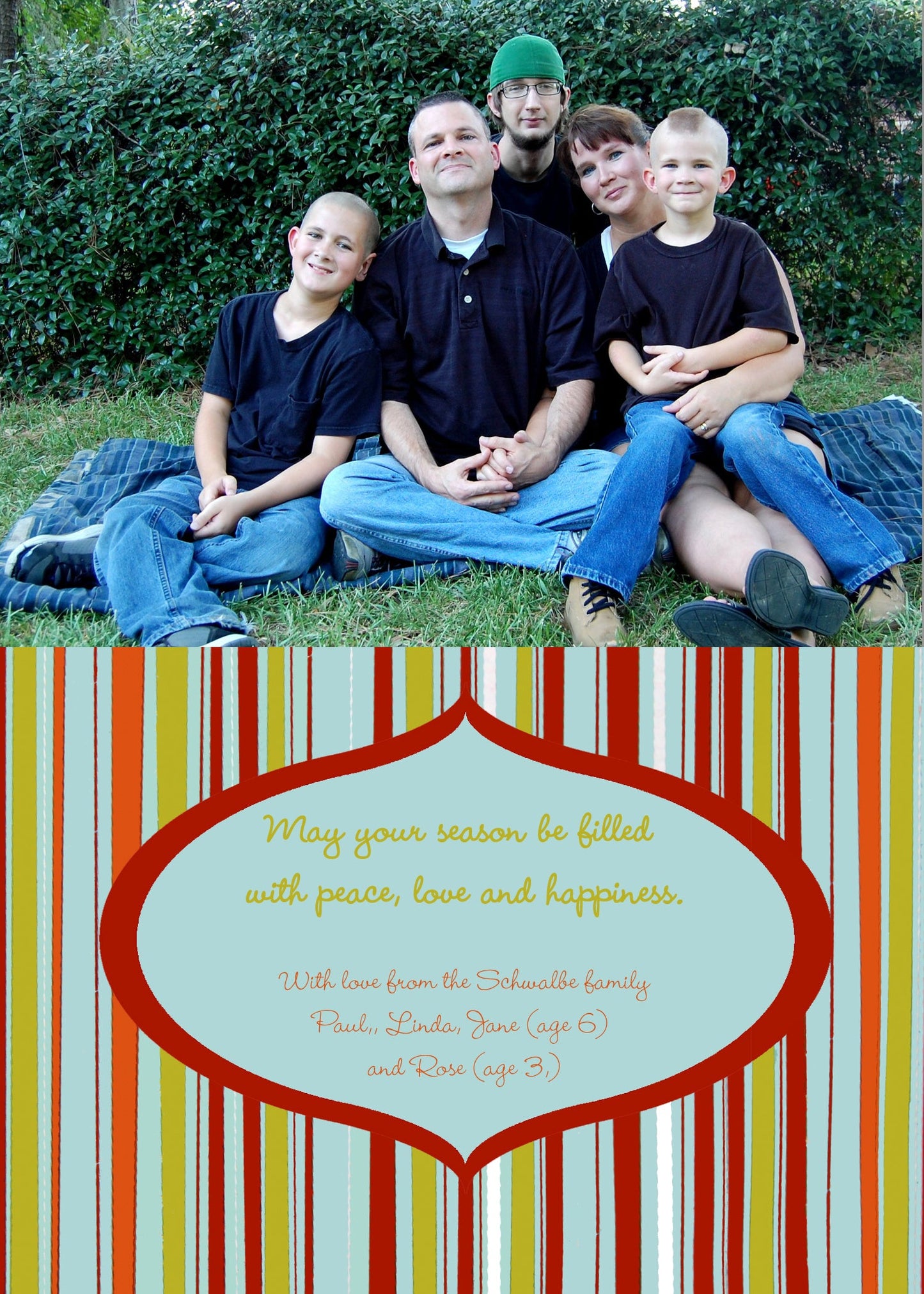 Modern Stripes Holiday Cards