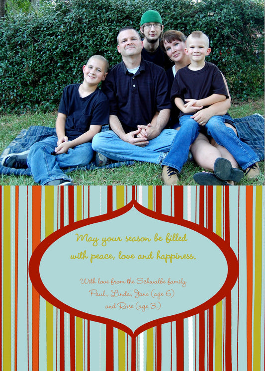 Modern Stripes Holiday Cards