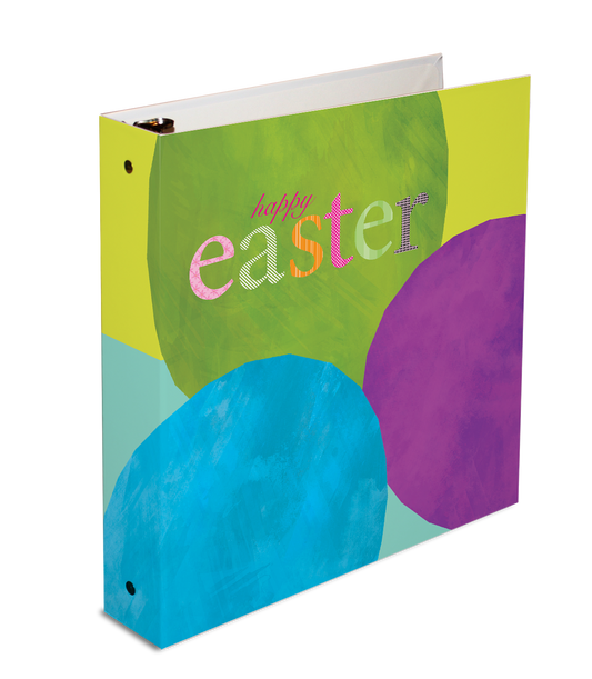 Easter Eggs 3-ring binder, 3-ring binder, personalized binder, 26x14 binder, loose leaf binder, kid's binder 