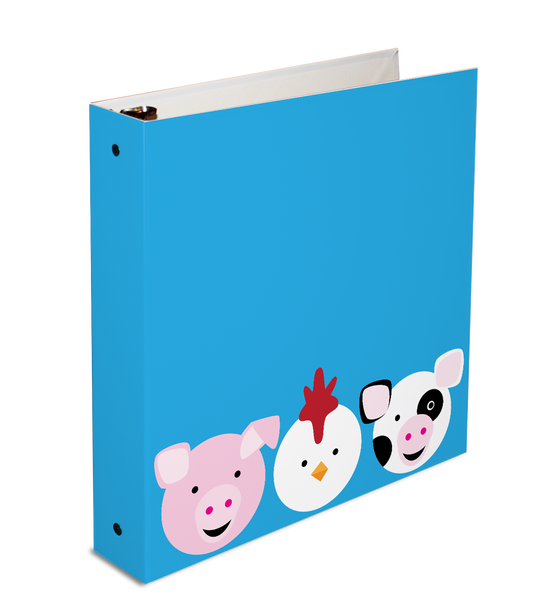 3-ring binder, personalized binder, 26x14 binder, loose leaf binder, kid's binder