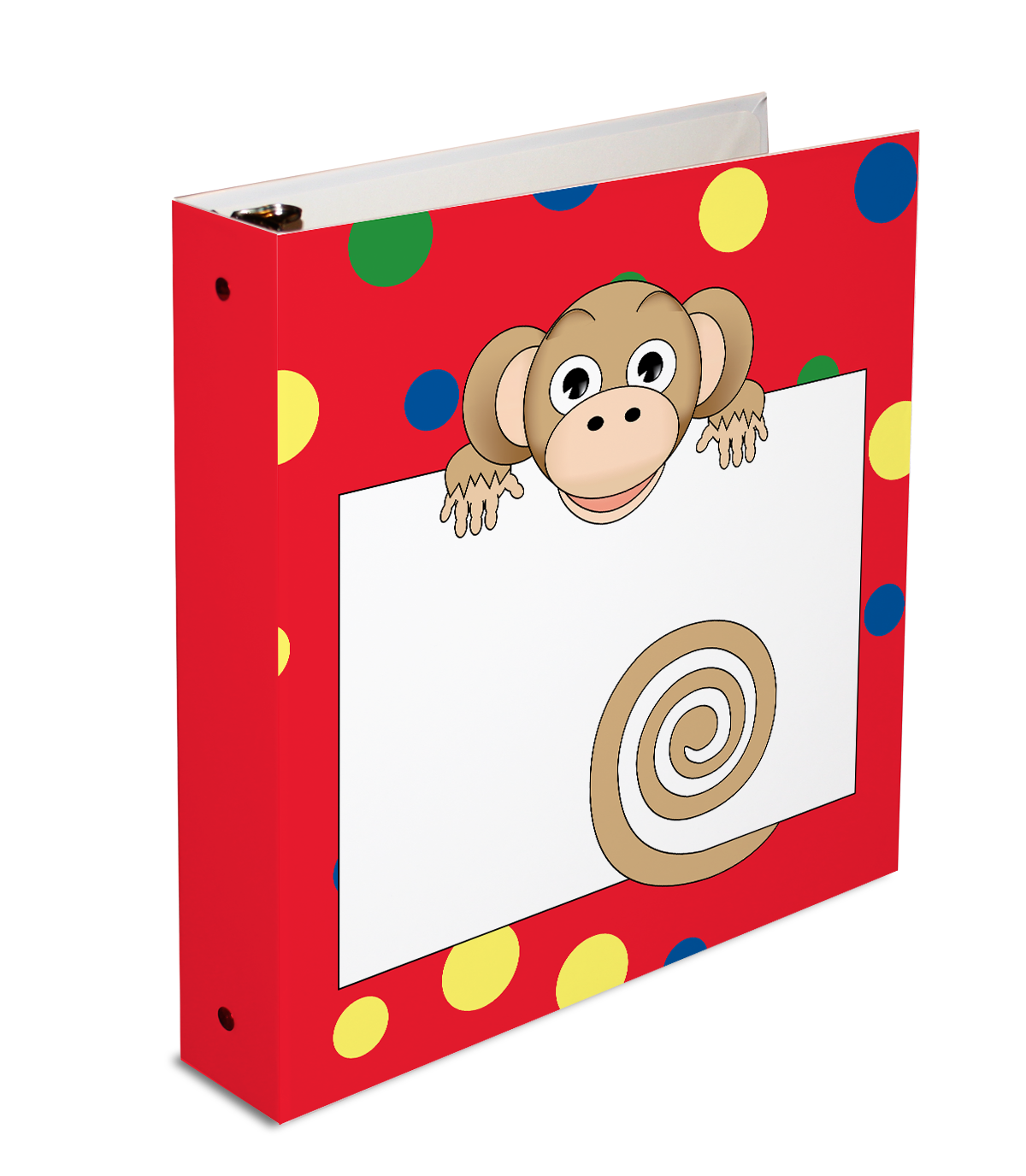 Jungle Animals Monkey  3-Ring Binder