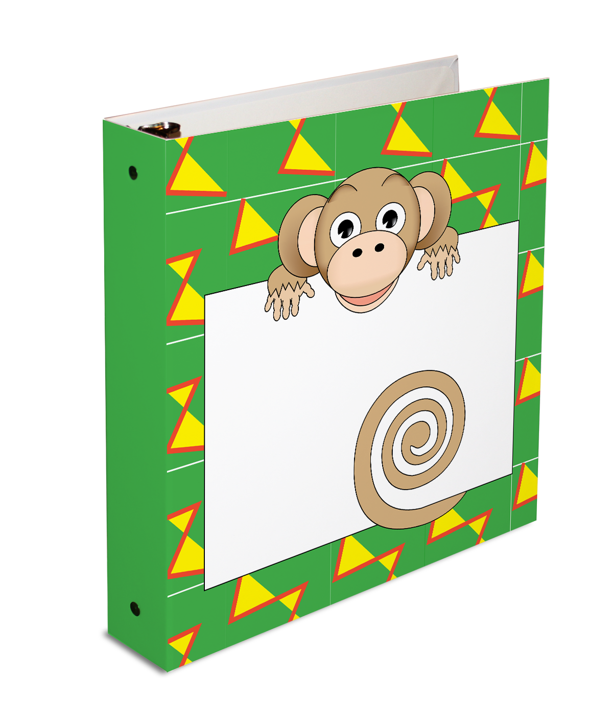 Jungle Animals Monkey  3-Ring Binder