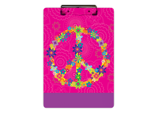 Floral Peace Sign Clipboard