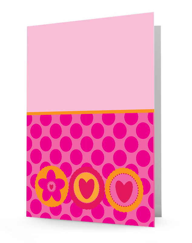 Blooming Circles Folder, 2-pocket folder, laminated folder, personalized folder