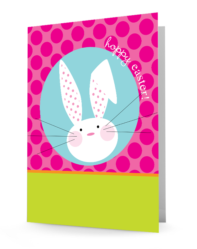 personalized folder, laminated folder, 2-pocket folder, bunny folder