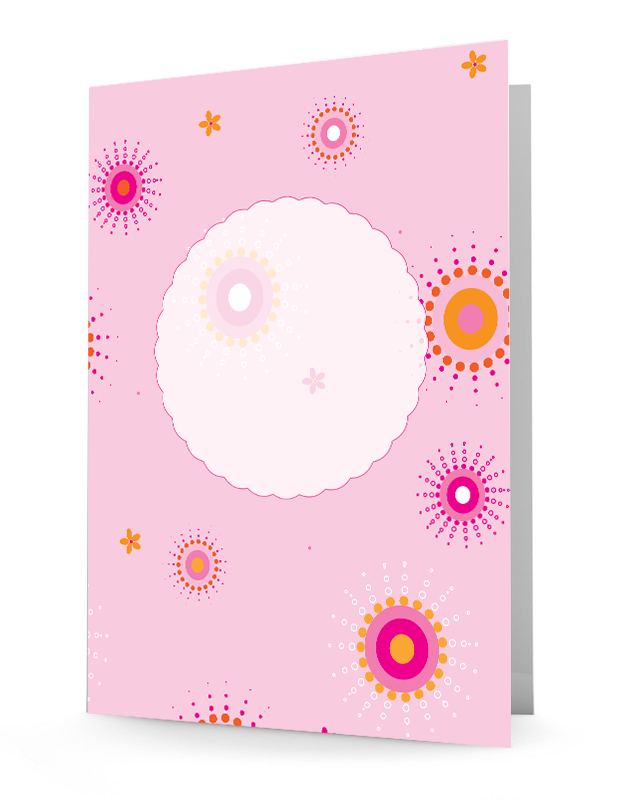 laminated folder, 2-pocket folder, floral folder, personalized folder