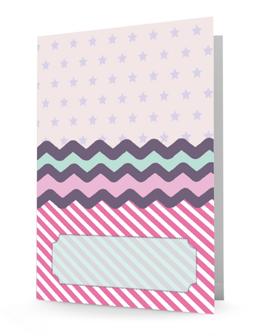 Laminated folder, 2-pocket folder, personalized folder