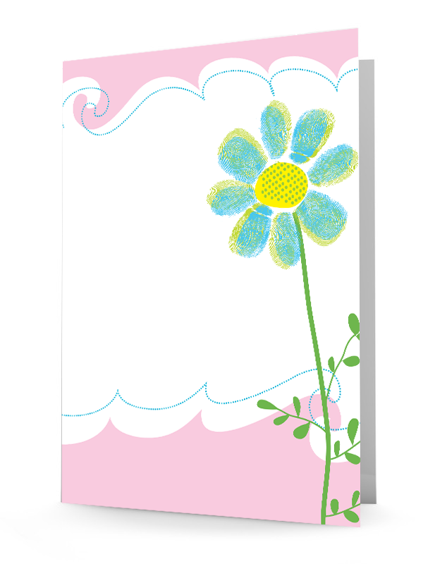 laminated folder, 2-pocket folder, flower folder