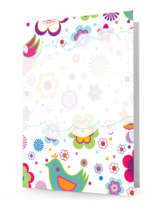 Bird Menagerie Folder, 2-pocket folder, laminated folder, personalized folder