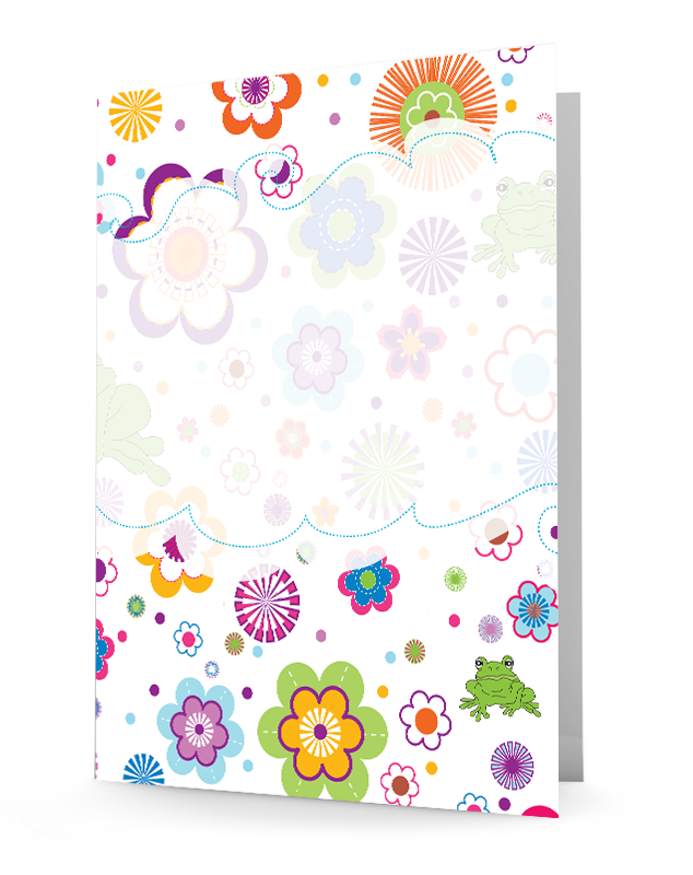 Laminated folder, 2-pocket folder, personalized folder