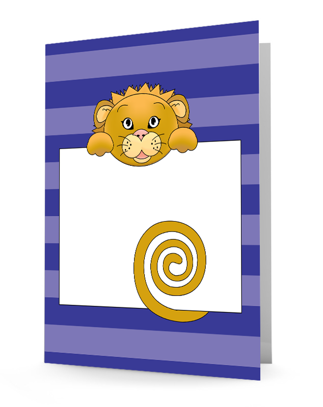 Jungle Animals Lion Folder