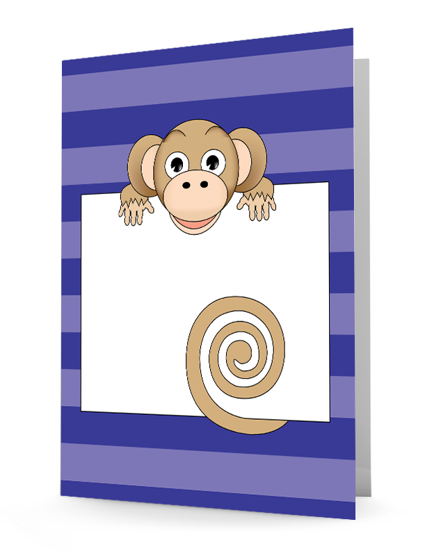 Jungle Animals Monkey Folder