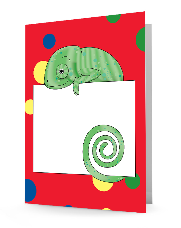 Jungle Animals Chameleon Folder