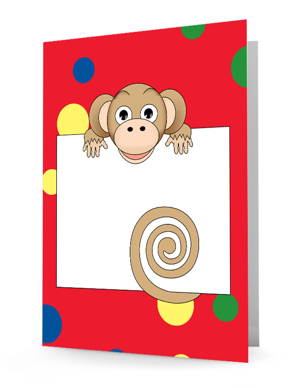 Jungle Animals Monkey Folder