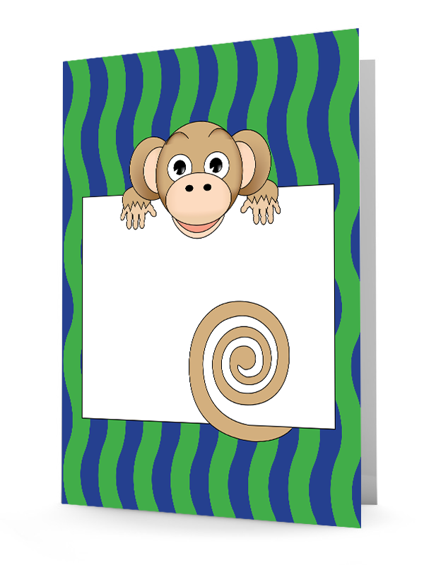 Jungle Animals Monkey Folder