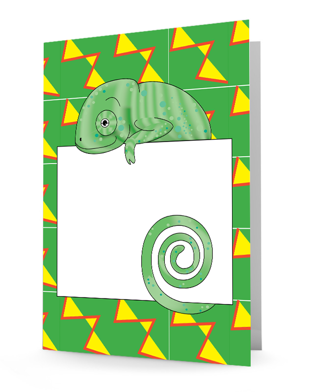 Jungle Animals Chameleon Folder